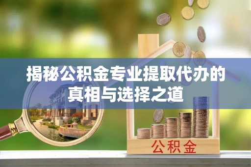 浠水揭秘公积金专业提取代办的真相与选择之道